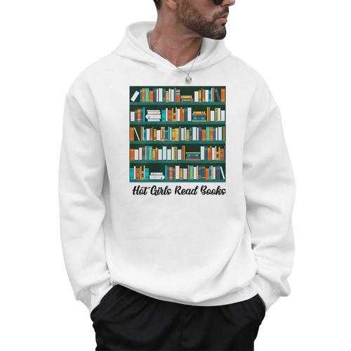 Hot Girl Read Books Men Hoodie - Bookorys
