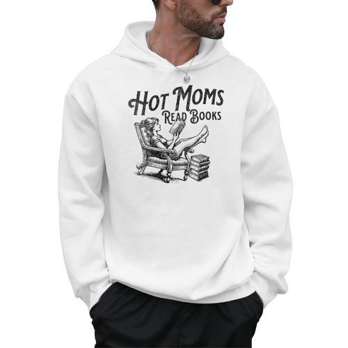 Hot Moms Read Books For Moms Book Lover Men Hoodie - Bookorys