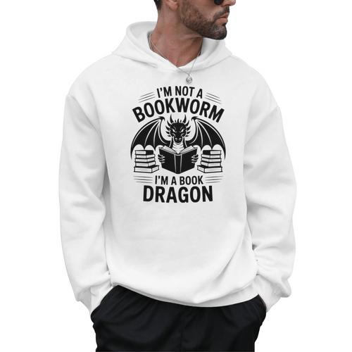 I'm Not a Bookworm I'm a Book Dragon For Fantasy Lovers Premium Tri-Blend Men Hoodie - Bookorys DE