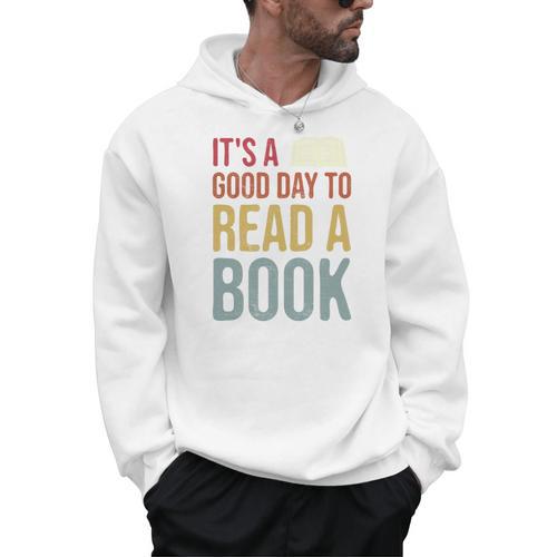 It's A Good Day To Read A Book Vintage Men Hoodie - Bookorys UK
