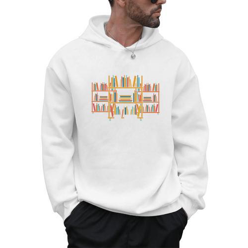 Its Not Hoarding If Its Books Librarian Book Hoarding Men Hoodie - Bookorys
