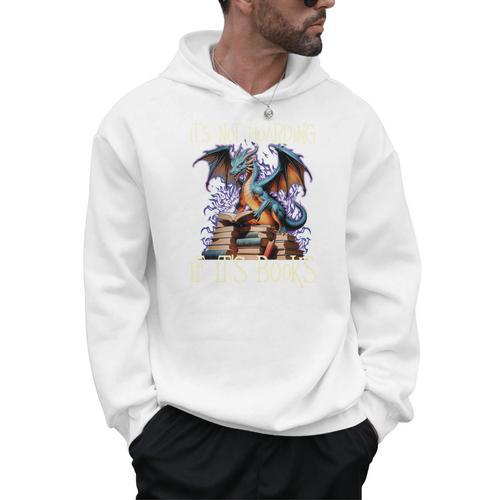 It's Not Hoarding If It's Books Reading Bookworm Reader Men Hoodie - Bookorys DE