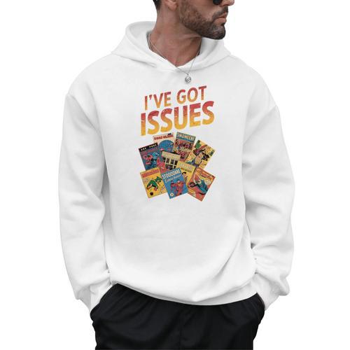 I'Ve Got Issues Comic Book Collecting Comfort Colors Crop Top Men Hoodie - Bookorys CA