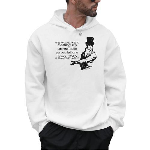 Jane Austen Mr Darcy Expectations Literary Book Club Men Hoodie - Bookorys