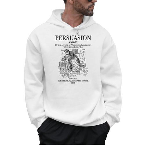 Jane Austen Persuasion Book Cover Classic Literature Men Hoodie - Bookorys