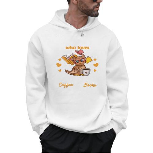 Just a Girl Who Loves Owls Coffe Books Girls Owl Lovers Men Hoodie - Bookorys