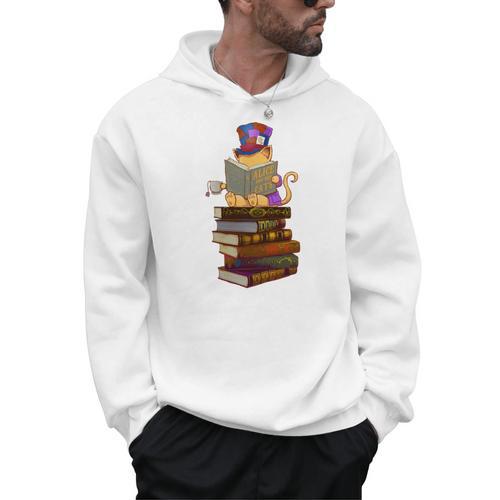 Kittens Cats Tea Party And Books Men Hoodie - Bookorys