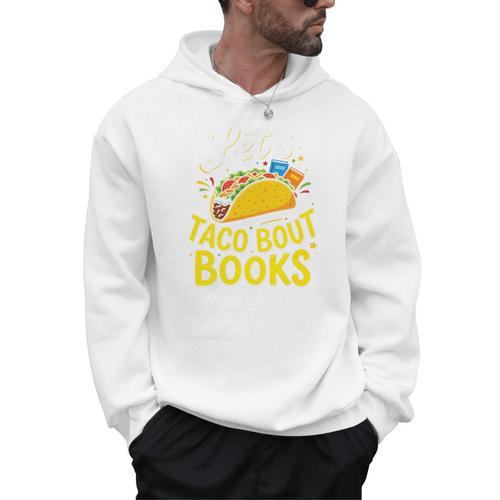 Let's Taco About Books Mexican Pun Bookworm Premium Tri-Blend Men Hoodie - Bookorys AU