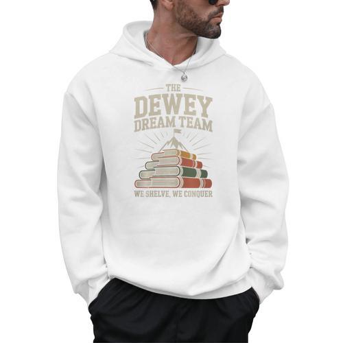 Library Dream Team Mountain Of Books Librarian Premium Tri-Blend Men Hoodie - Bookorys CA