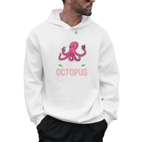 Life Is Better With An Octopus And Reading Books Men Hoodie - Bookorys CA