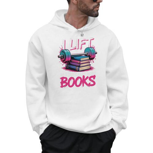 I Lift So I Can Carry More Books Reader Gym Book Lover Men Hoodie - Bookorys