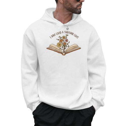 I Have Lived a Thousand Lives Reading Book Lover Men Hoodie - Bookorys