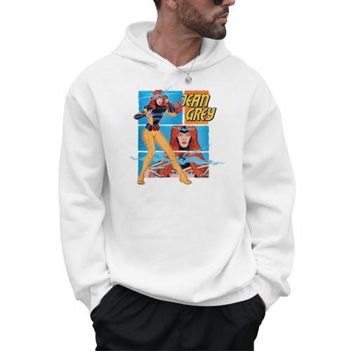 Marvel X-Men '97 Jean Grey Vintage Classic Comic Book Panels Men Hoodie - Bookorys