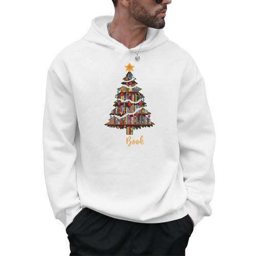 Merry Bookmas Book Reading Lover Library Reader Enthusiast Men Hoodie - Bookorys
