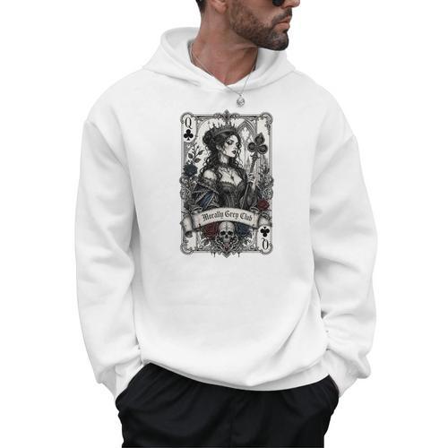 Morally Grey Book Club Lover Gothic Card Style Premium Tri-Blend Men Hoodie - Bookorys DE
