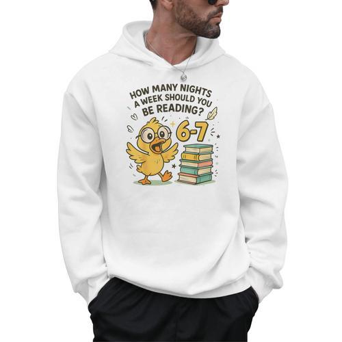 How Many Nights Reading Duck 67 Meme Book Lovers Men Hoodie - Bookorys AU