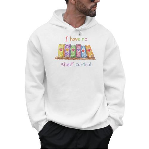 I Have No Shelf Control Shirt Book Lover Librarian Men Hoodie - Bookorys UK
