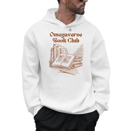 Omegaverse Book Club Reading Alpha Beta Omega Romance Men Hoodie - Bookorys UK