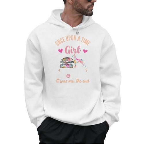 Once Upon a Girl Who Loved Great Danes & Books Men Hoodie - Bookorys CA