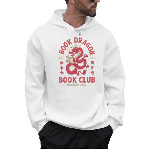 Please Bookworm Be Book Dragon Club School Nerd Library CNY Men Hoodie - Bookorys AU