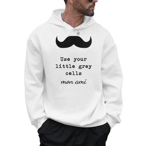POIROT USE YOUR LITTLE GREY CELLS BOOKS Men Hoodie - Bookorys
