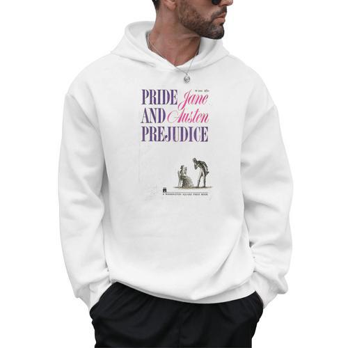 Pride And Prejudice Jane Austen Vintage Book Cover Men Hoodie - Bookorys