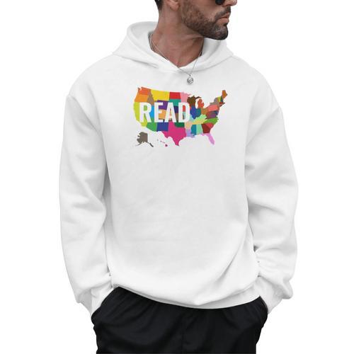 Read America Shirt United States Read Books Men Hoodie - Bookorys CA