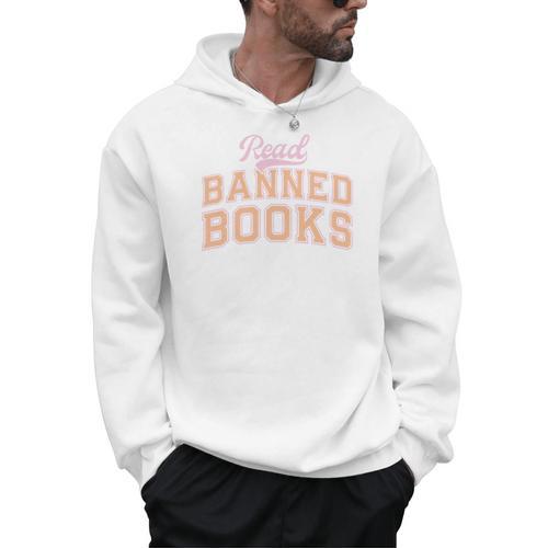 Read Banned Books Retro Varsity Aesthetic Reading Men Hoodie - Bookorys DE