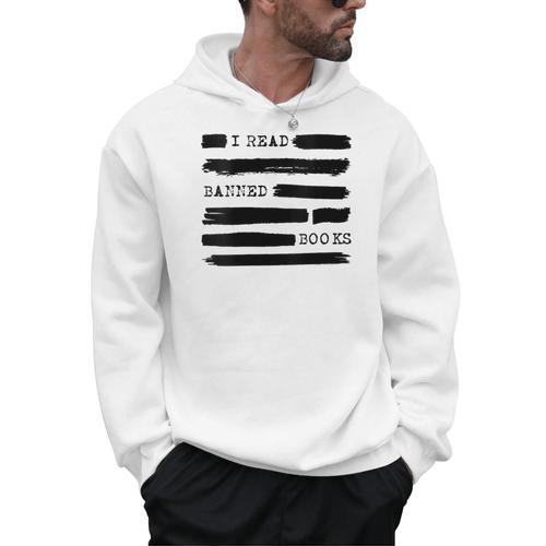 I Read Banned Books Banned Books Week Librarian Teacher Men Hoodie - Bookorys