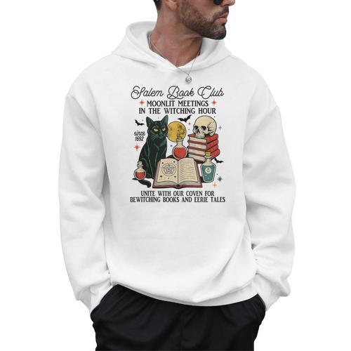 Reading Book Lover Witch Massachusetts Salem Book Club Men Hoodie - Bookorys