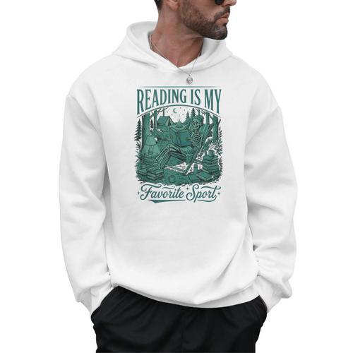 Reading Is My Favorite Sport Book Lover Bookworm Men Hoodie - Bookorys UK