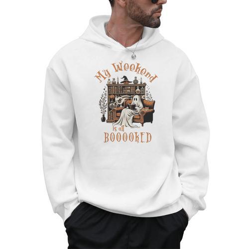 Reading Ghost Halloween Library Weekend Book Lovers Women Premium Tri-Blend Men Hoodie - Bookorys UK