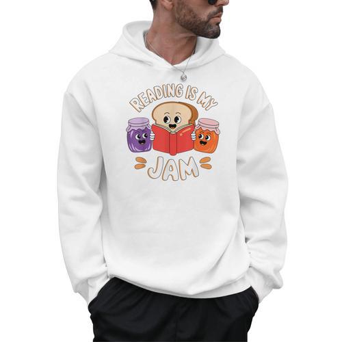 Reading Is My Jam Bookworm Book Librarian Men Hoodie - Bookorys CA