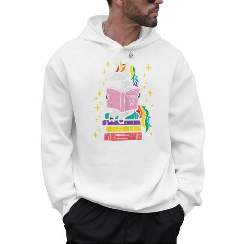 Reading Unicorn Cute Book Lover Bookworm Women Girls Men Hoodie - Bookorys DE