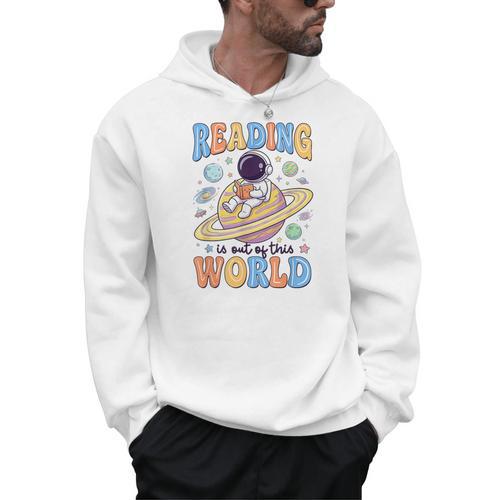 Reading Out Of The World Book Lover Reading Boys Girls Kids Men Hoodie - Bookorys AU