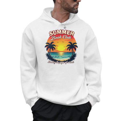 Retro Summer Book Reading Club Men Hoodie - Bookorys DE