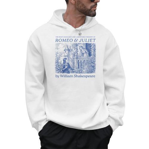 Romeo Juliet Shakespeare Hamlet Book Lover Bookworm Cute Men Hoodie - Bookorys CA