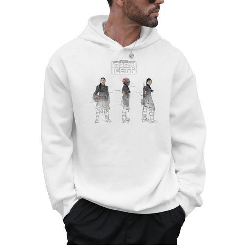 Star Wars The Book Of Boba Fett Fennec Painted Sketches Men Hoodie - Bookorys AU