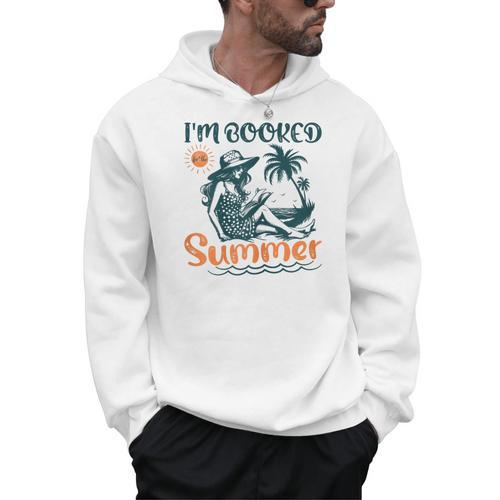 Summer Reading Books Lover I'm Booked For The Summer Men Hoodie - Bookorys UK