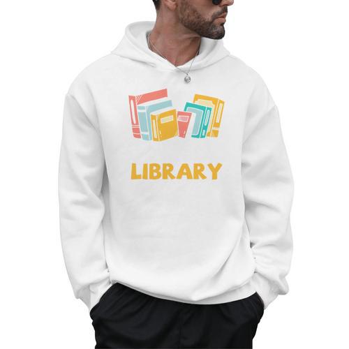 Support Your Local Library Vintage Book Lover Men Hoodie - Bookorys AU