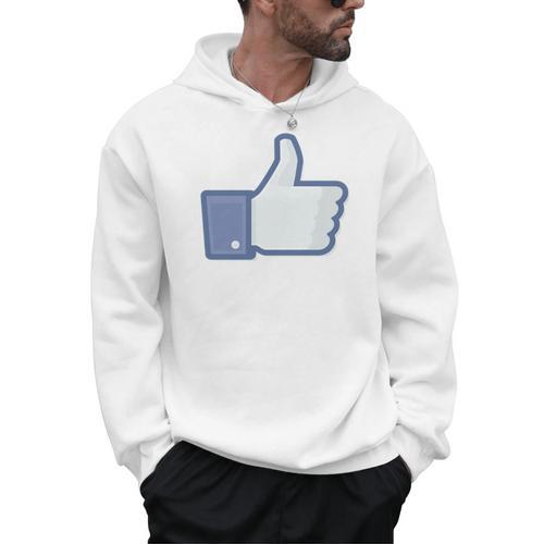 Thumbs Up Like Face Book Icon Men Hoodie - Bookorys DE