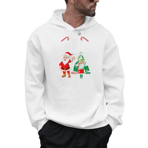 Tis The Season To Read Christmas Reindeer Book Reading Fan Men Hoodie - Bookorys