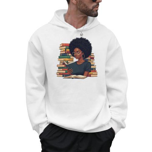 History Month Afro Women Girls Book Lover Librarian Premium Tri-Blend Men Hoodie - Bookorys