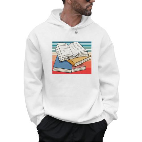 Unpaid Book Critic Book Reader Bookworm Vintage Men Hoodie - Bookorys DE