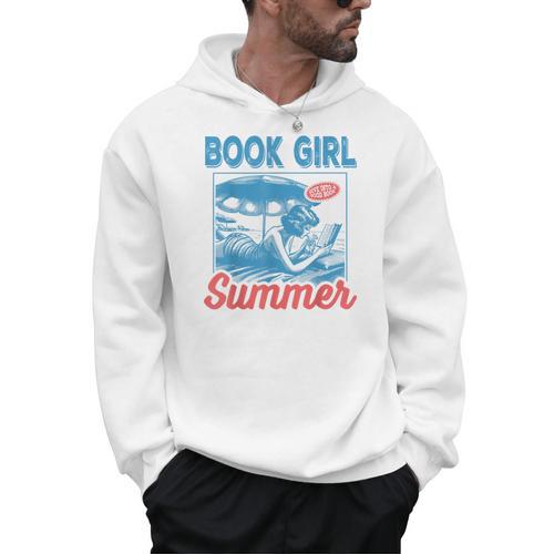 Women Retro Book Girl Summer Bookish Vacation Reader Men Hoodie - Bookorys CA