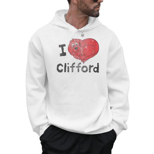 Women's Clifford The Big Red Dog I Heart Clifford Childrens Books Men Hoodie - Bookorys
