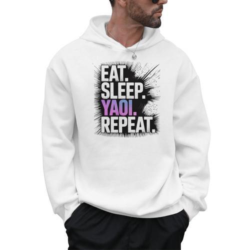 Yaoi Eat Sleep Repeat Manga Anime Book Premium Tri-Blend Men Hoodie - Bookorys DE
