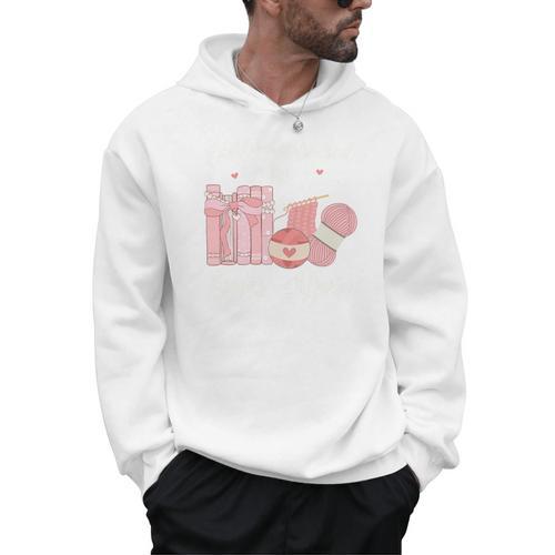 Yarn Quote Easily Distracted By Books And Yarn Reader Premium Tri-Blend Men Hoodie - Bookorys CA