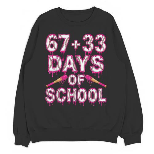 100 Days Of School Baseball Boys Six Seven Drip 100th Day Unisex Sweatshirt - Sportilla