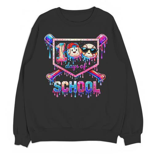 100 Days Of School Baseball Drip Boys For Men Kids Unisex Sweatshirt - Sportilla